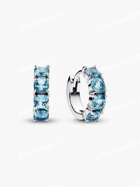 Light Blue Hoop Earrings